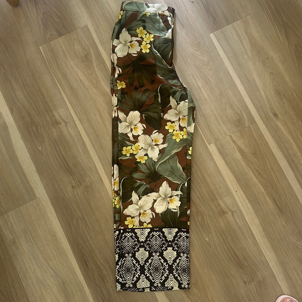 Floral snake print beach pant